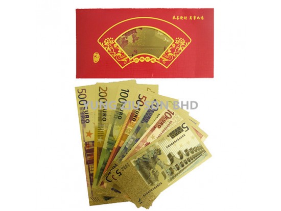 GOLD FOIL COMMEMORATIVE USD/ EUR CNY(10163)(1SET)